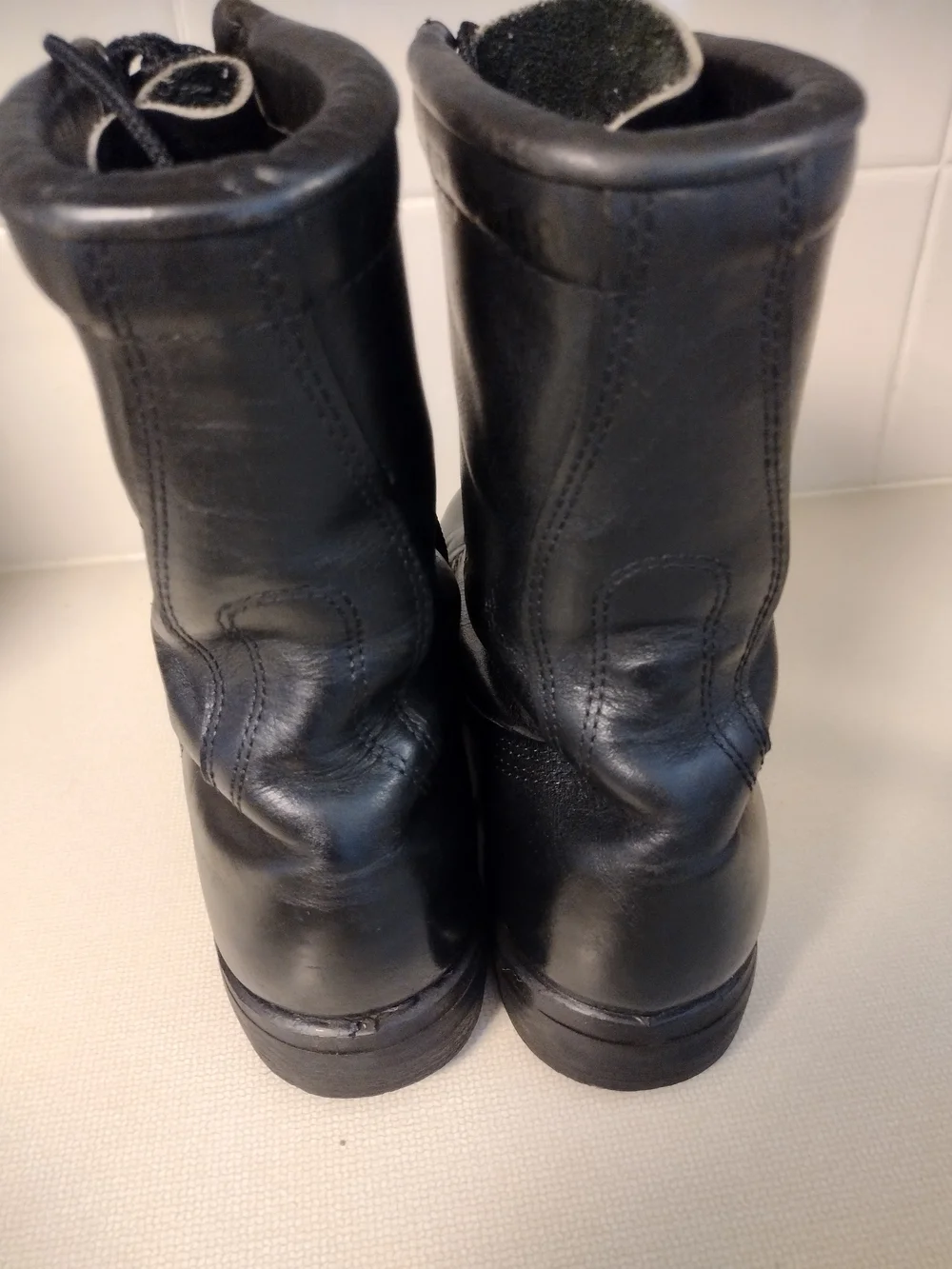 Ro Search Women's Or Men's Military Combat Boots Leather Lace Up Size 8-8.5